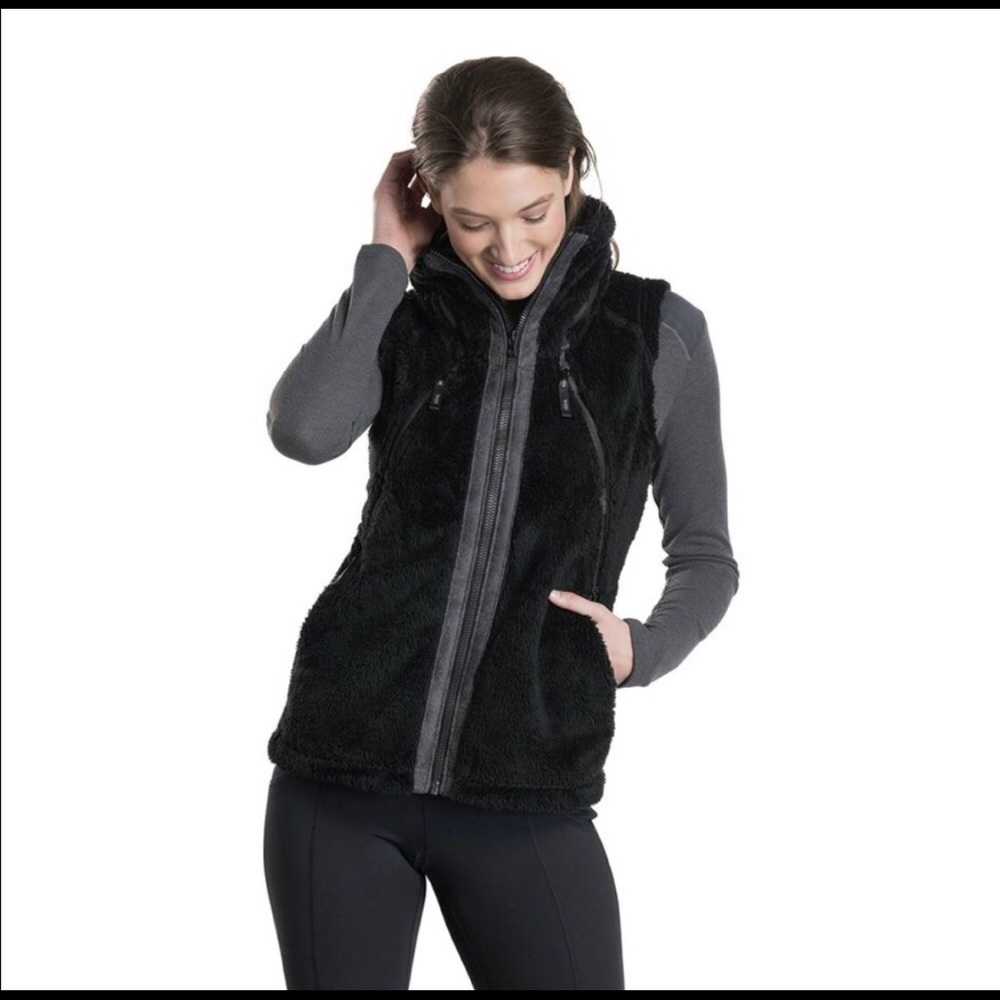 Kuhl Women's Black Plush Fleece Zip Vest
